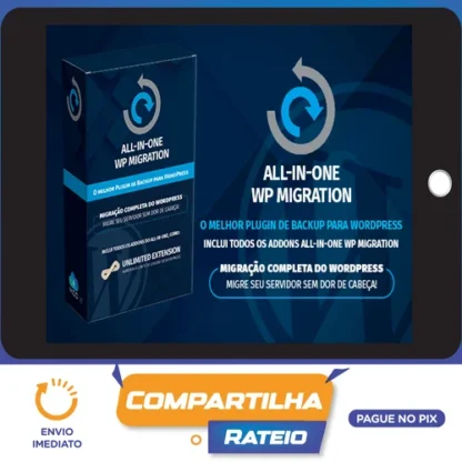 All in One WP Migration - v2.61 Unlimited Extension + todos os addons
